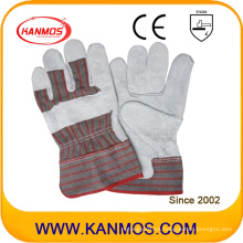 Industrial de cuero de vaca de seguridad Patched Palm mano de trabajo guantes (11004-1)